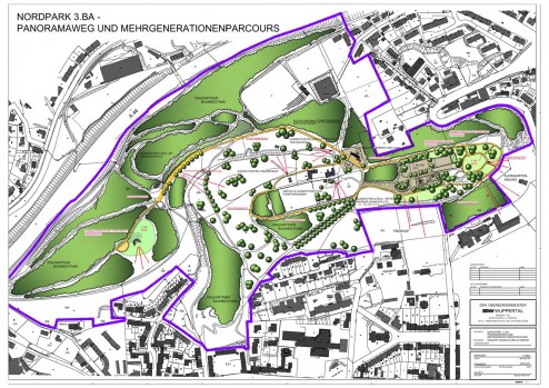 Nordpark Panoramarundweg und Mehrgenerationenparcours