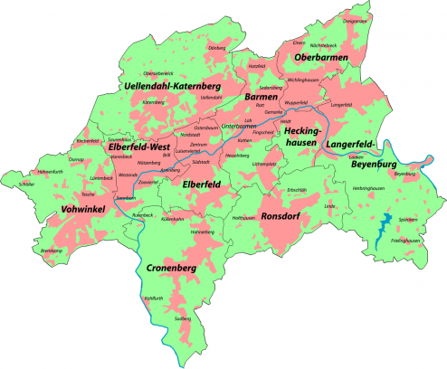 Wuppertal-stadtbezirke